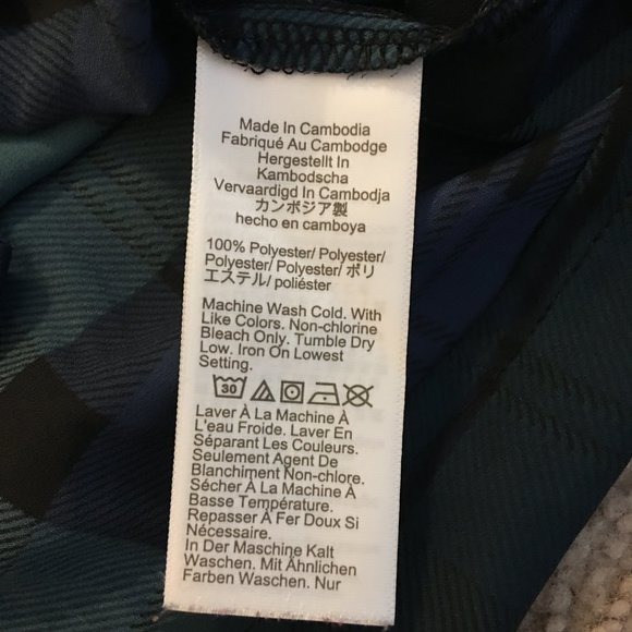 J.Crew Factory plaid button up bow blouse - Picture 4 of 6